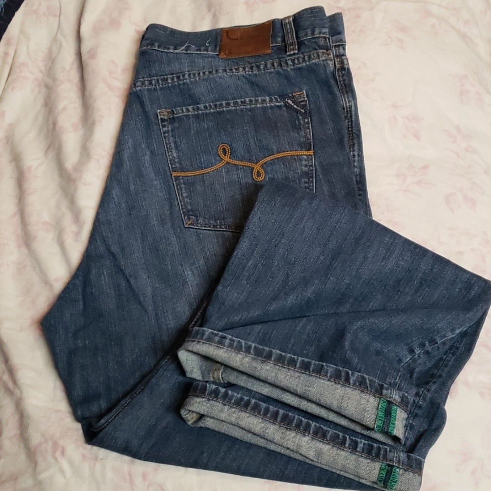 LRGEANS MENS SZ 40-34 classic fit dark blue jeans